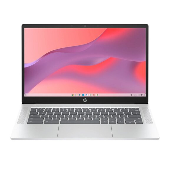 HP 14 in HD Chromebook Laptop Intel Processor N200 4GB RAM 128GB- Glacier Silver